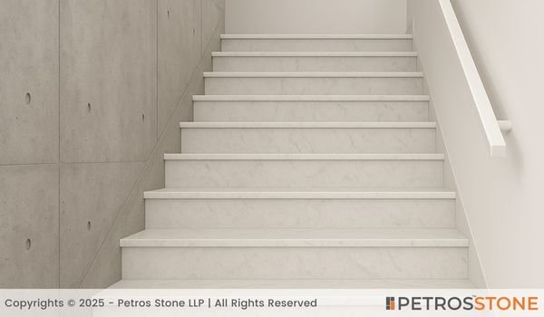 Ambaji Superior White Marble Staircase