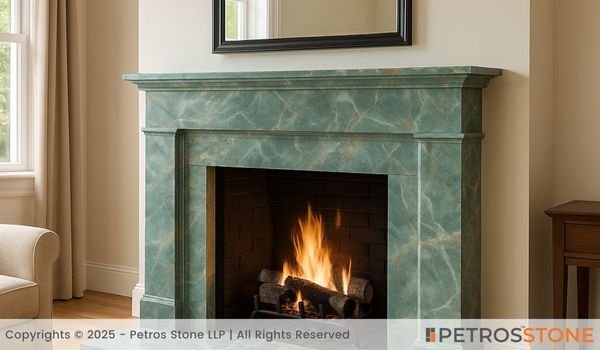Aquamarine Marble Fire Surround