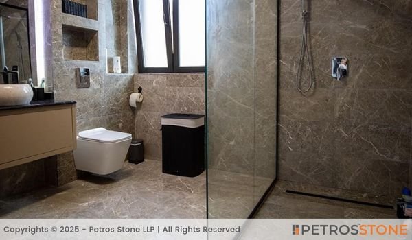 Armani Brown Marble Bathroom
