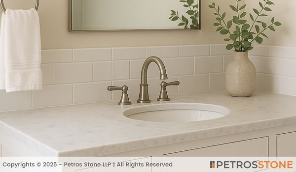 Bahama White Marble Vanity Top