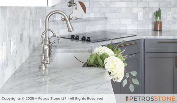 Purple Carrara Marble Countertop