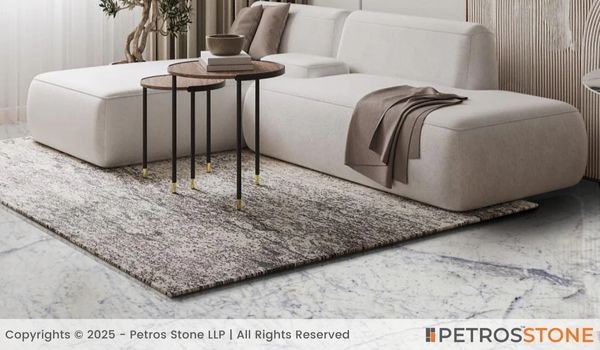 Purple Carrara Marble Flooring