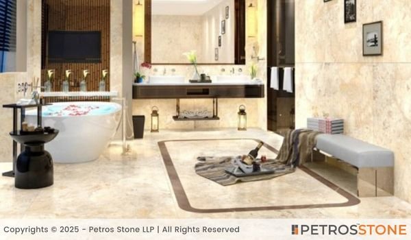 Breccia Aurora Marble Bathroom