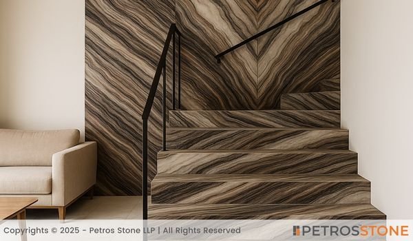 Brown Panda Marble Stairs