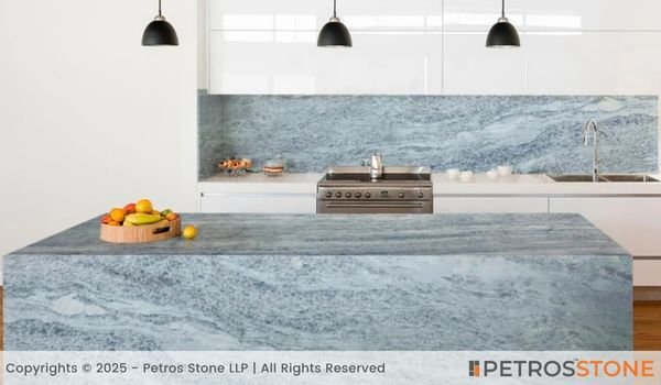 Calcite Azul Marble Countertop