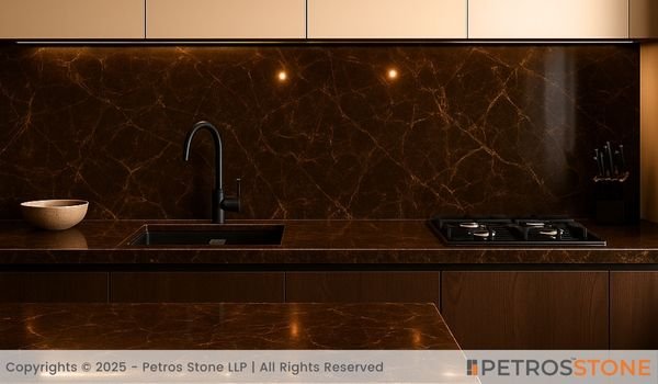 Choco Marfil Marble Countertop