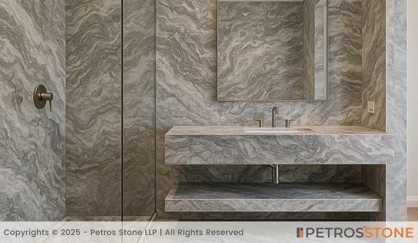 Fantasy Grey Marble Bathroom