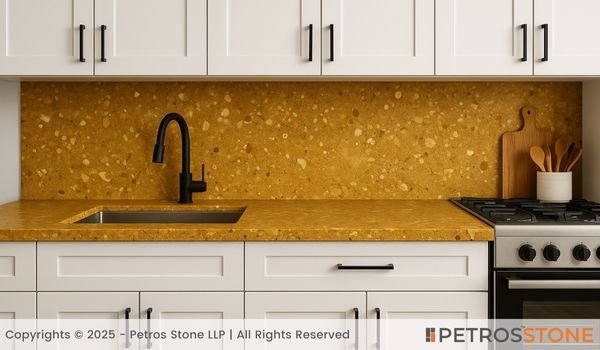 Fossil Goldino Marble Countertop