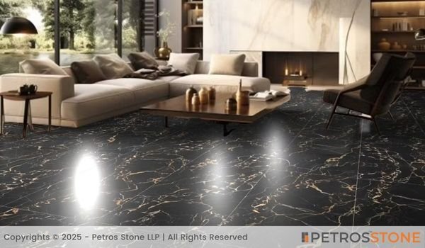 Golden Portoro Marble Flooring