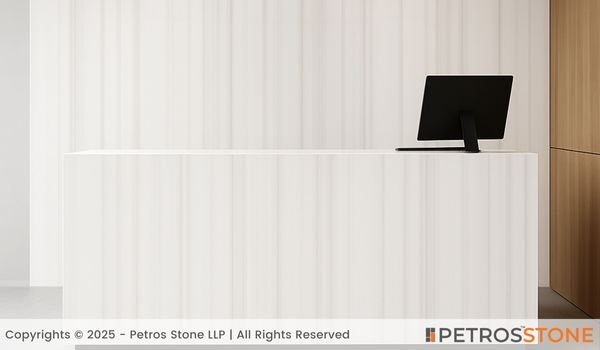 Greta Marble Reception counters and feature walls