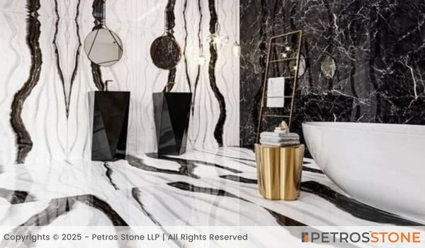 Bianco Dalmata Marble Table