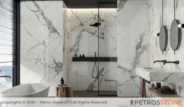 Italian Statuario Marble Bathroom