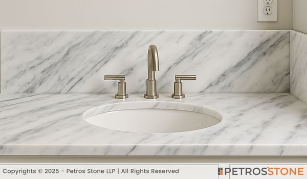 Niza White Marble Vanity Top