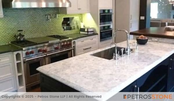 Opal White Marble Countertop
