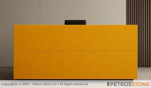 Petros Gold Marble Reception Desks