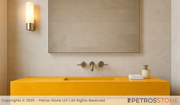 Petros Gold Marble Vanity Top