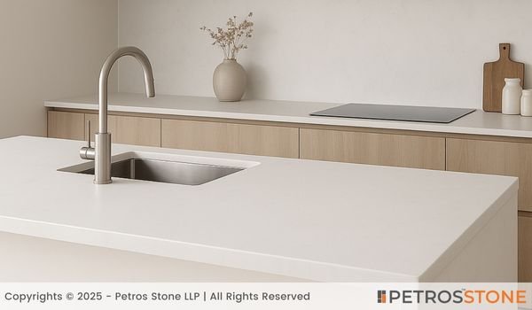 Gritted White Marble