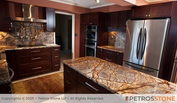 Rain Forest Brown Marble Countertop