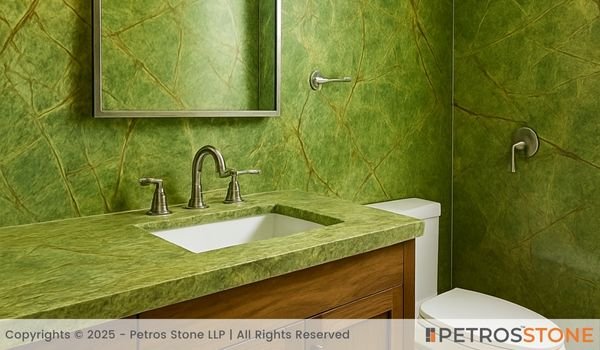 Rain Forest Green (Light) Marble Bathroom