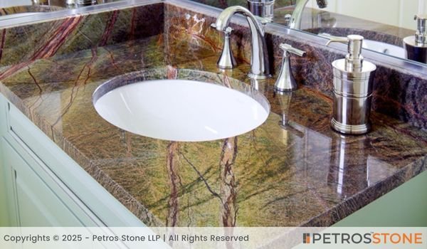 Rain Forest Green Marble Vanity Top