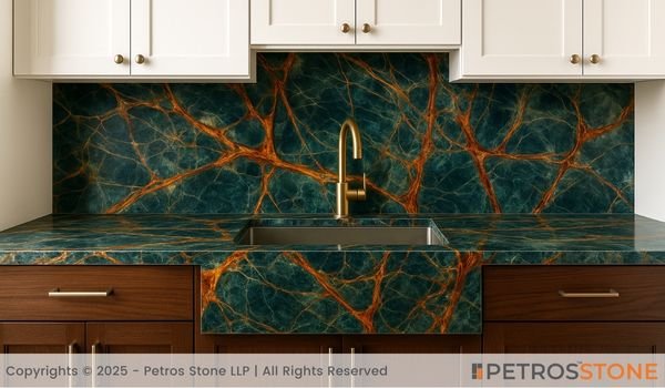 Spider Blue Marble Countertop