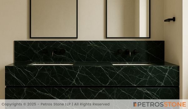 Spider Green Marble Vanity Top