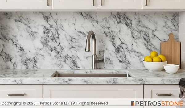 Splash White Marble Countertop