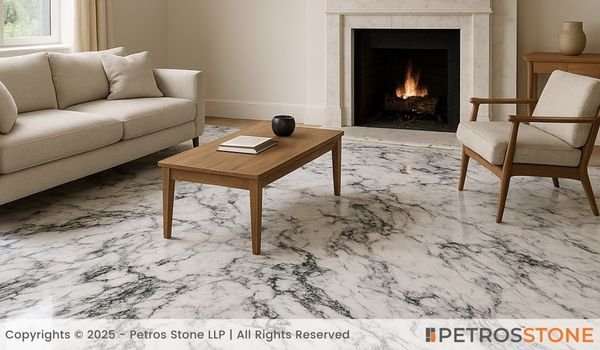 Splash White Marble Flooring