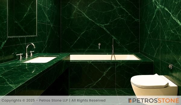Udaipur Green Marble Bathroom