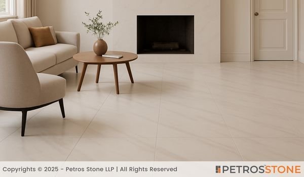 Volkano White Marble Flooring