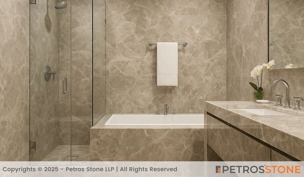 Alaska Grey Marble Bathroom