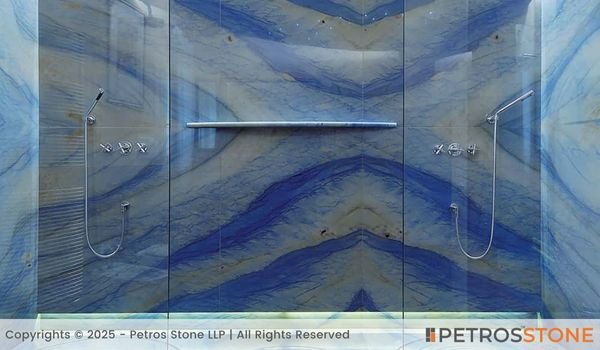 Azul Macaubas Marble Bathroom