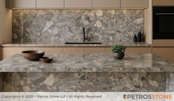 Blue Breccia Marble Countertop