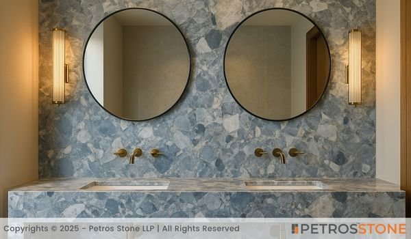 Blue Breccia Marble Vanity Top