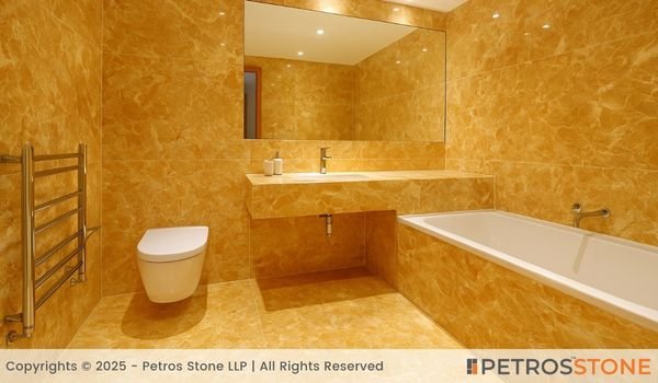 Breccia Onichita Marble Bathroom