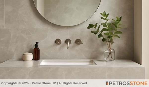 Bulgari Grey Marble Vanity Top