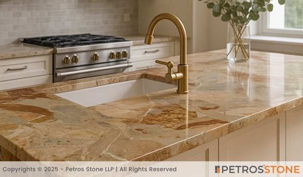 Fusion Breccia Marble Countertop