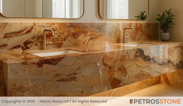 Fusion Breccia Marble Vanity