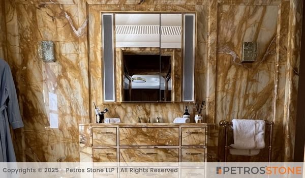 Giallo Spider Marble Bathroom