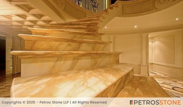 Giallo Spider Marble Stairs