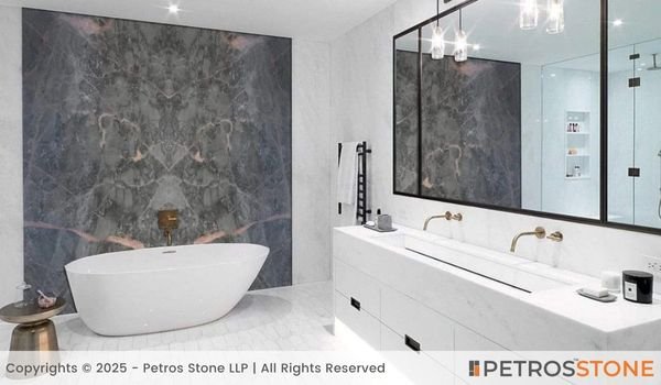 Grey Floriana Marble Bathroom
