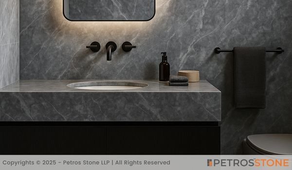 Gris Avoie Marble Bathroom