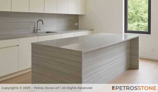 Silver Serpeggiante Marble Countertop
