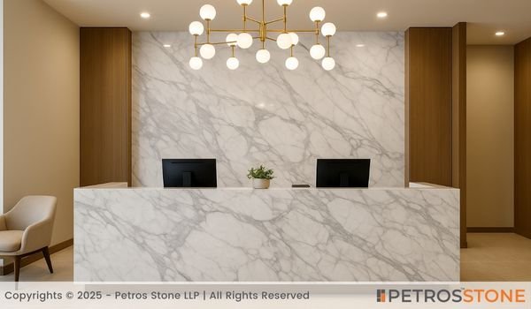 Statuario Manhattan Marble Reception