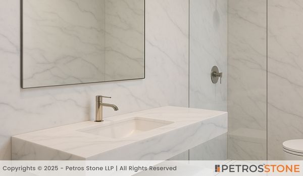 Albeta White Marble Bathroom