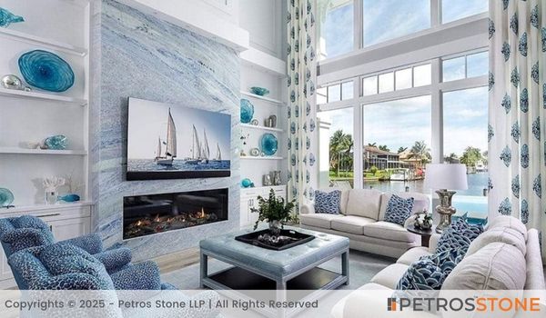 Calcite Azul Marble Wall Cladding