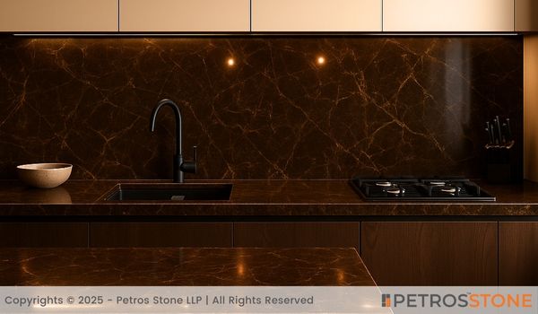 Choco Marfil Marble Countertop