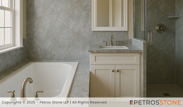 Grey Mist Marble Bathroom