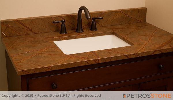 Rain Forest Brown Marble Vanity Top