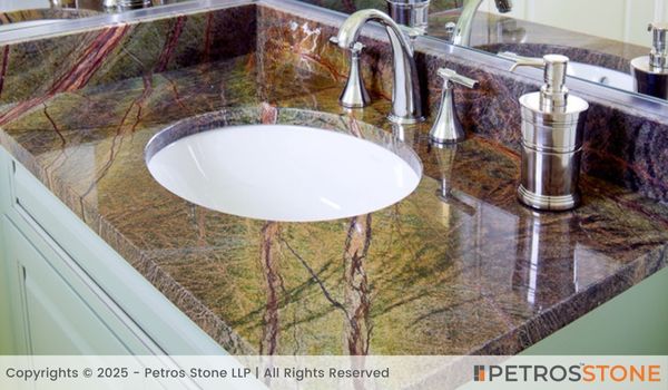 Rain Forest Green Marble Vanity Top